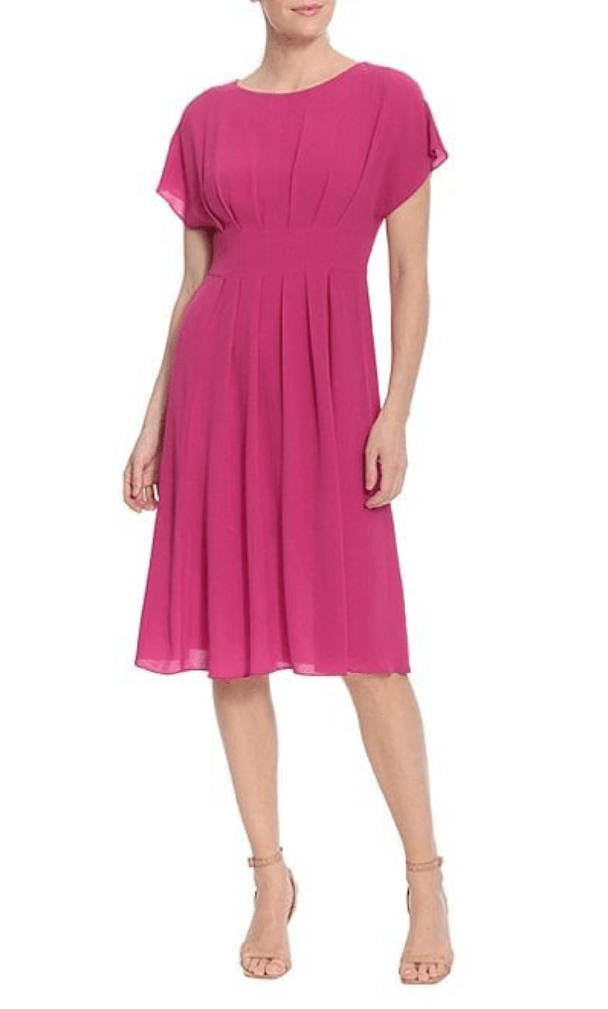 Image of London Times T6318M - Chiffon Flowy Midi Dress