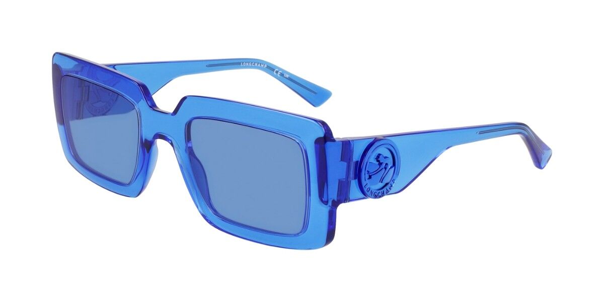 Image of Longchamp LO743S 400 53 Lunettes De Soleil Femme Bleues FR