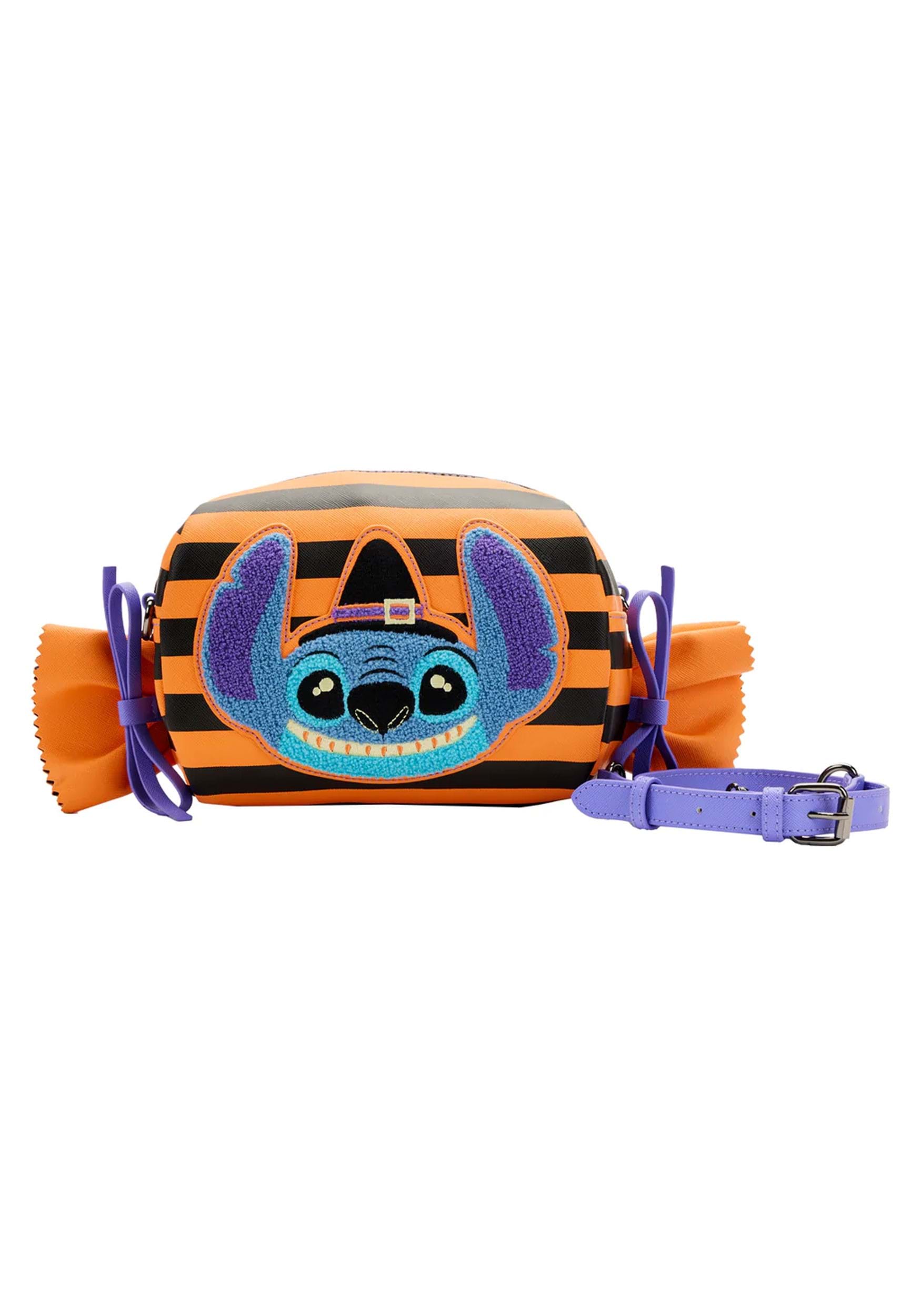 Image of Loungefly Disney Lilo and Stitch Striped Halloween Bag ID LFWDTB2639-ST