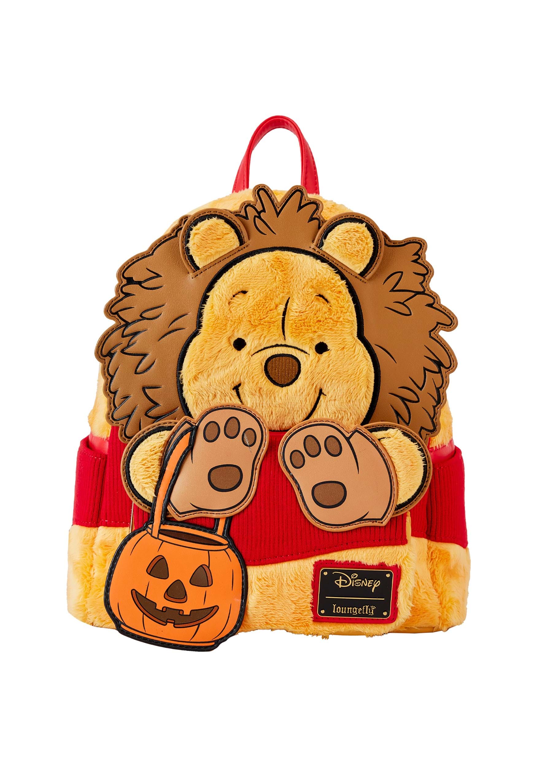 Image of Loungefly Disney Winnie the Pooh Halloween Costume Plush Cosplay Mini Backpack | Disney Backpacks ID LFWDBK3321-ST