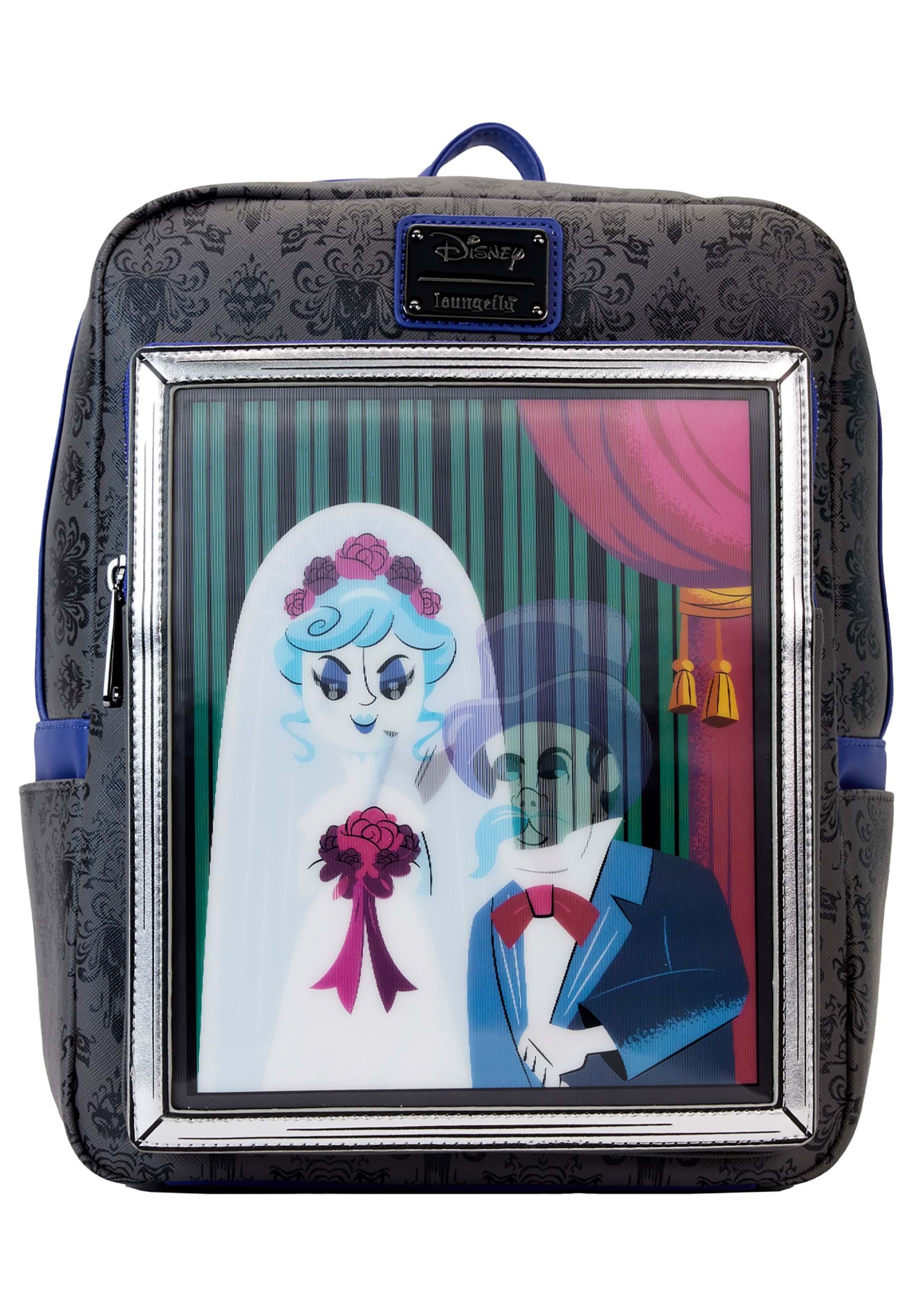 Image of Loungefly Haunted Mansion Black Widow Bride Portrait Mini Backpack | Disney Backpacks ID LFWDBK3468-ST