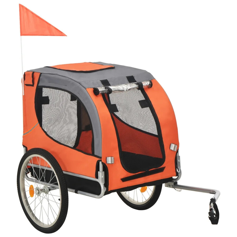 Image of Luxuries 91767 Pet Bike Trailer Suitable for Big and Small Dogs Folding Storage Detachable Easy to Install Breathabl