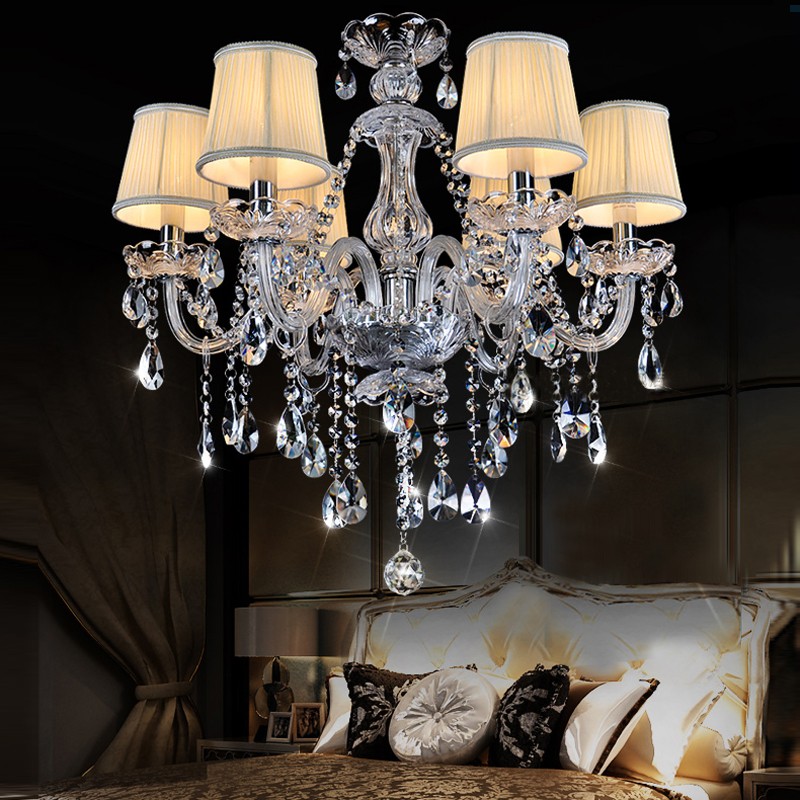 Image of Luxury Hanging Chandelier Indoor Modern Chandeliers Lustre Crystal Light dining clothing store bedroom lamp luminaire decoration