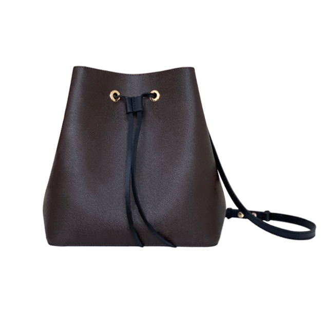 Image of Luxury high quality Genuine Leather Brand Women&#039s bags handbags Trendy Bucket bag Neonoe fashion canvas calfskin lady shoulder bag