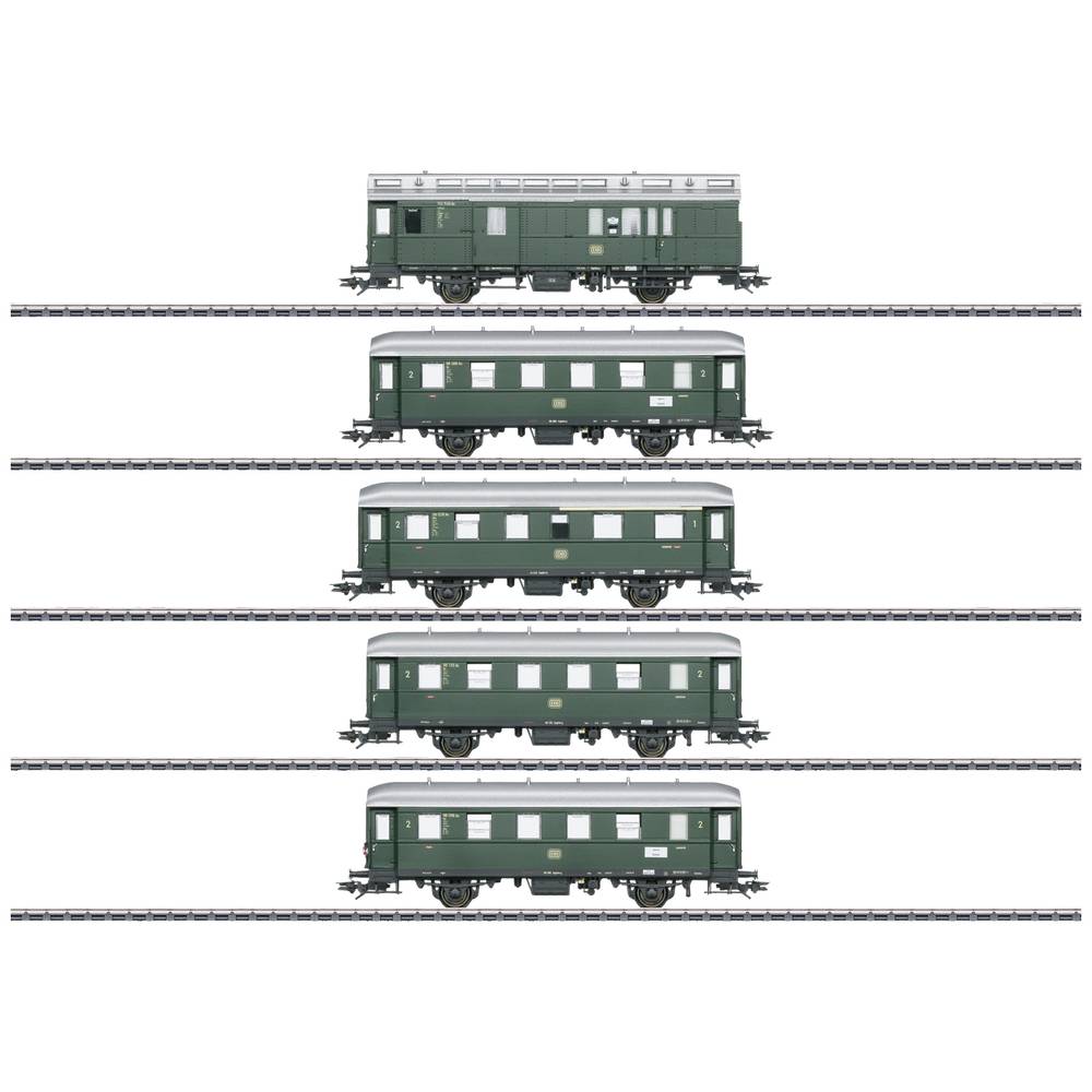 Image of MÃ¤rklin 43353 H0 set of 5 passenger coaches of DB MHI