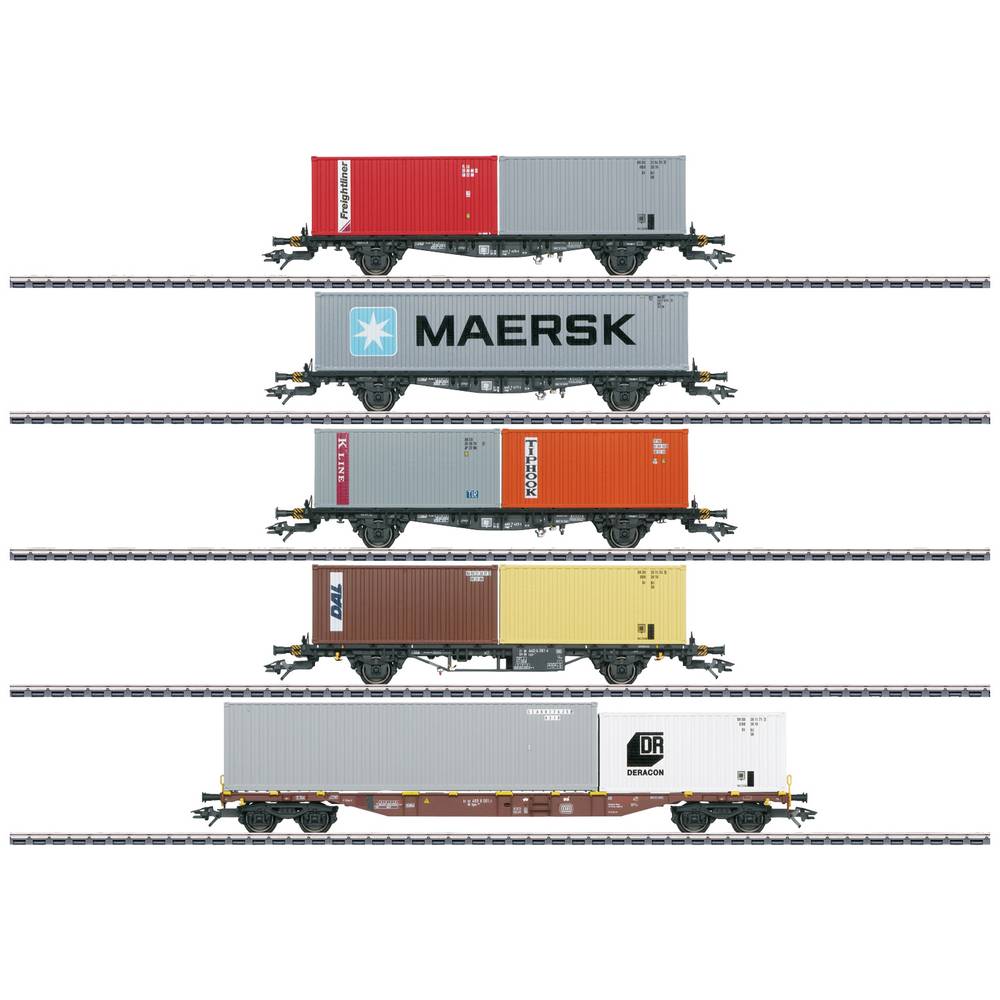 Image of MÃ¤rklin 47680 H0 Container wagon-set of DB MHI