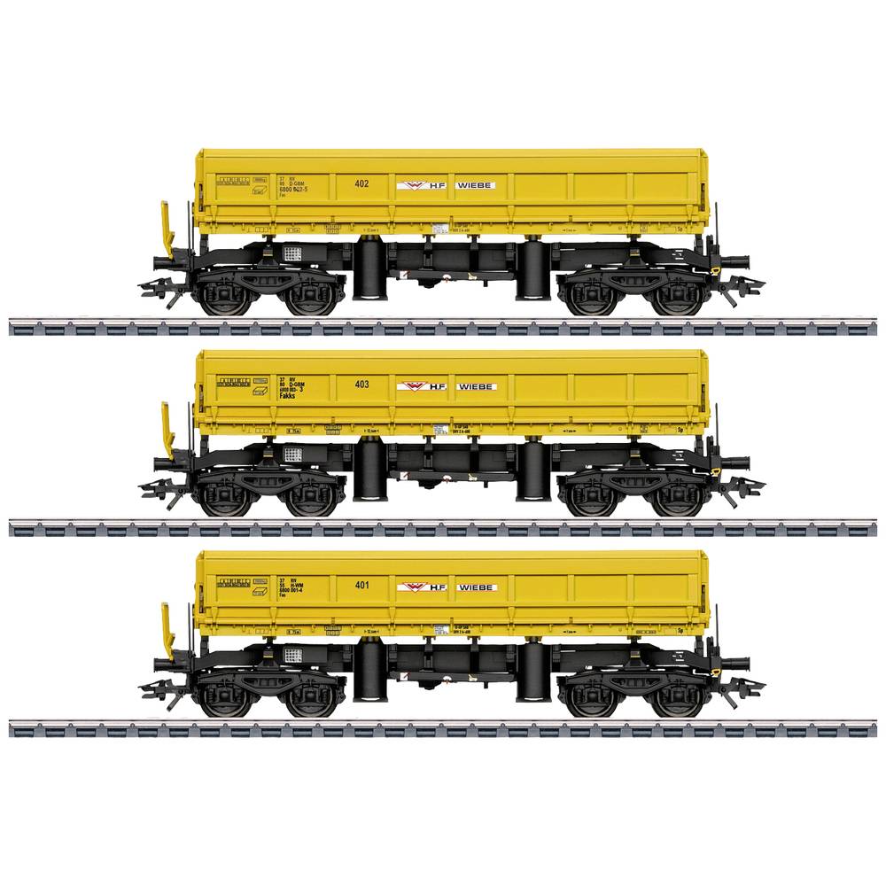 Image of MÃ¤rklin 48459 H0 3er-Set Side tipping wagon Wiebe MHI