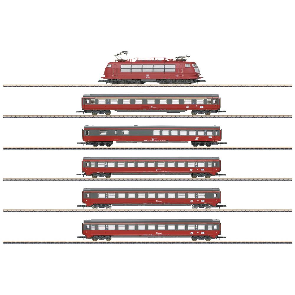 Image of MÃ¤rklin 81282 Z Train packing EC Mozart of the ÃBB/DB