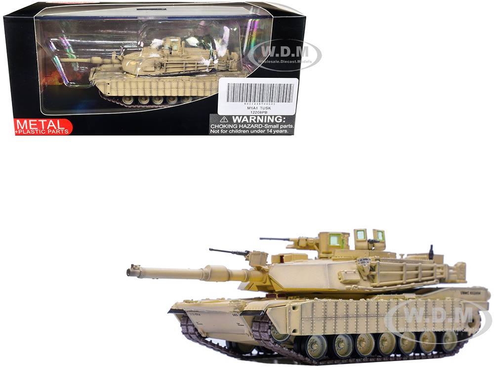 Image of M1A1 TUSK (Tank Urban Survival Kit) "1st Tank Battalion 1st Marines Division US Marine Corps" "Armor Premium" Series 1/72 Diecast Model by Panzerka