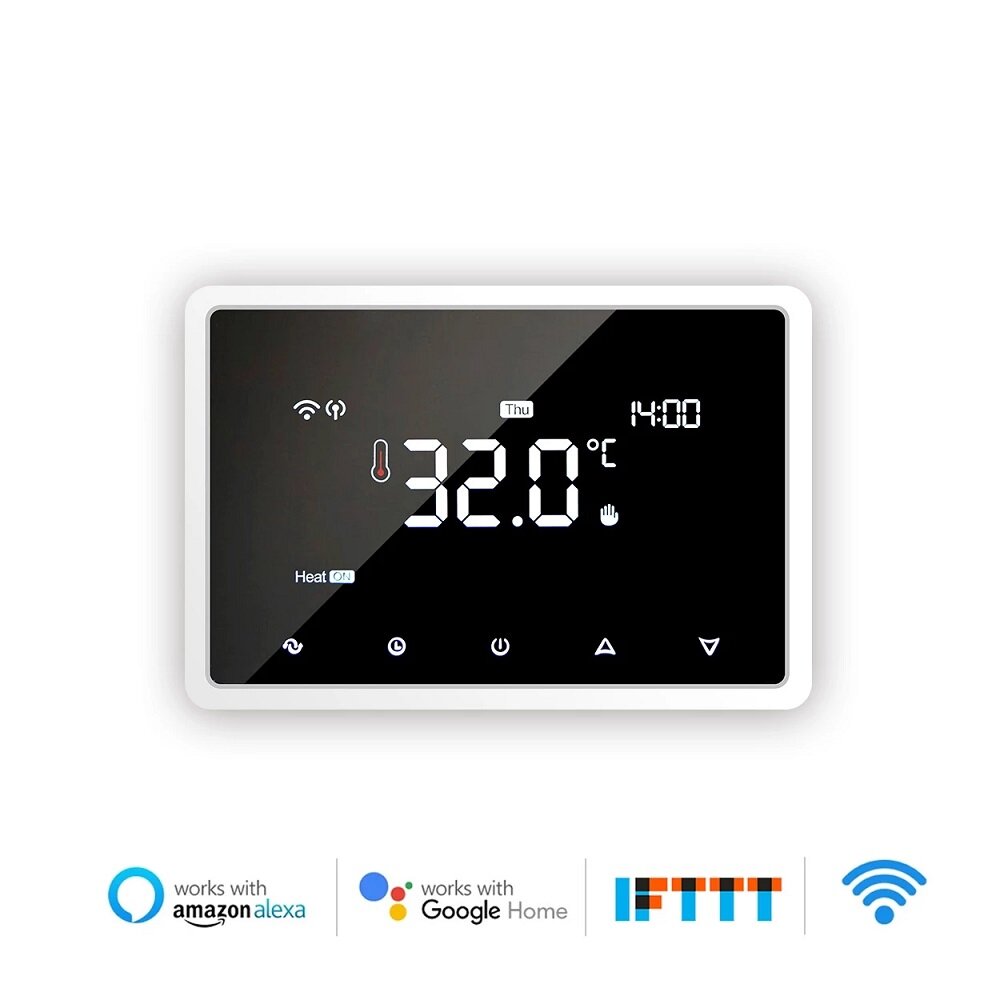Image of ME98 Tuya WiFi Smart LCD Touch Screen Floor Heating Wall Thermostat APP Remote Control Works with Alexa Google Home