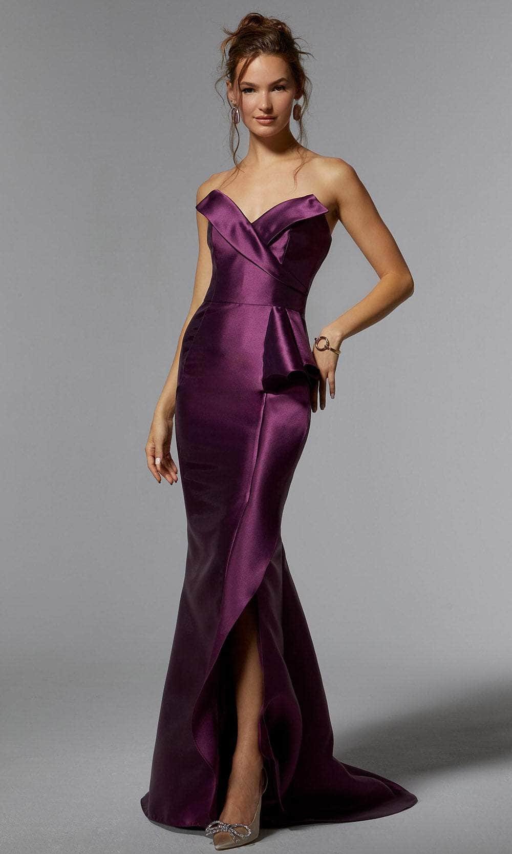 Image of MGNY By Mori Lee 72927 - Strapless Satin Evening Gown