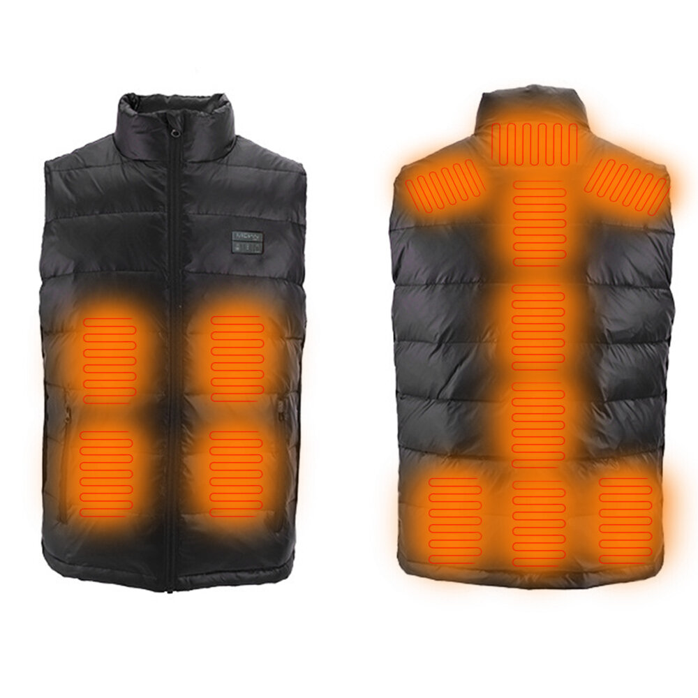 Image of MIDIAN 13 Heating Pads Electric Heated Vest 90% White Duck Down Men Women For Skiing Skating Mountaineering Fishing Ridi