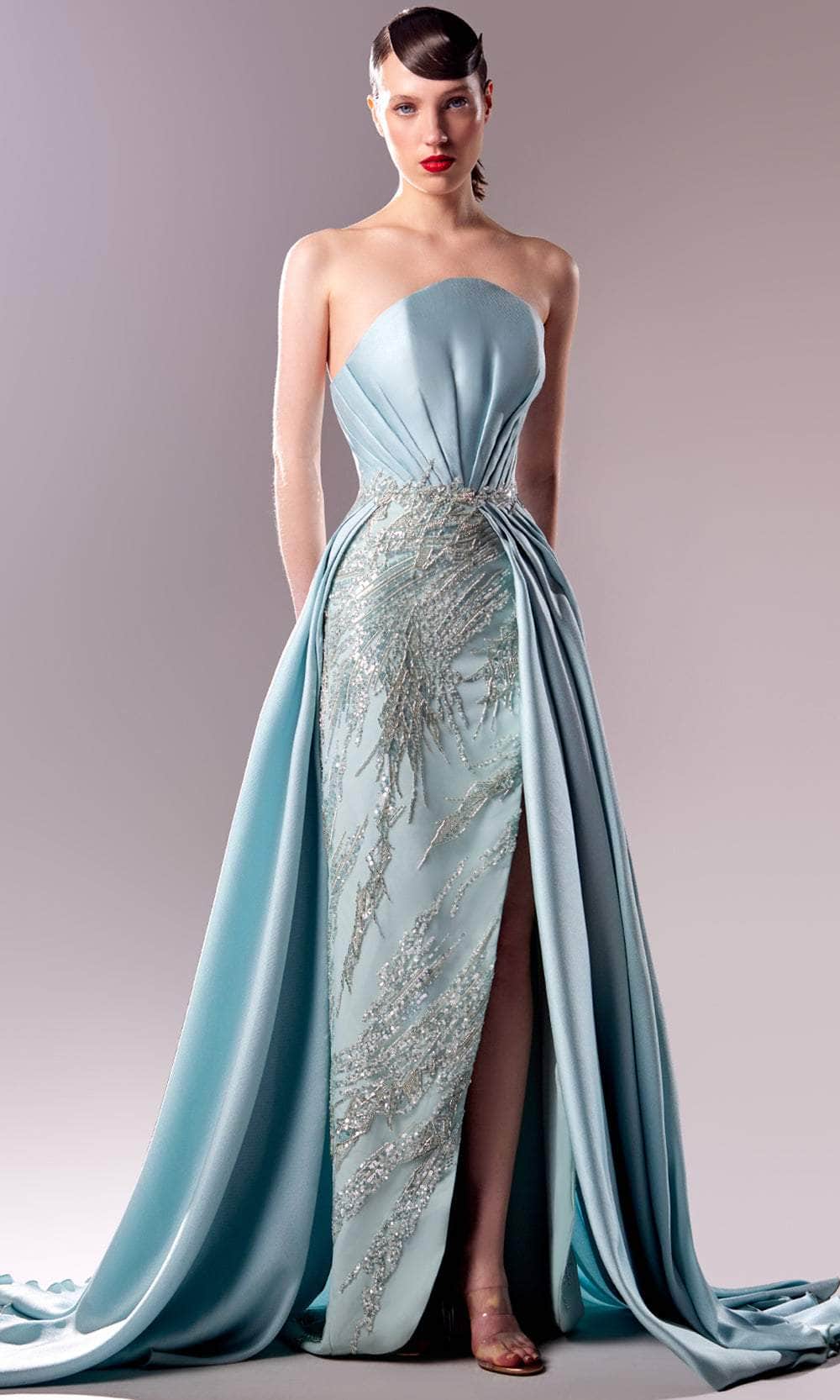 Image of MNM Couture G1627 - Strapless Inverted Scoop Neck Gown