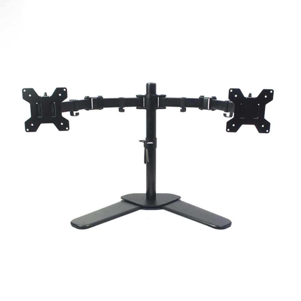Image of MS01 Monitor Bracket with Dual Pneumatic Arms 2 Monitors 10-27 inch Swiveling 360 ° Height Adjustable Desktop Freely Des