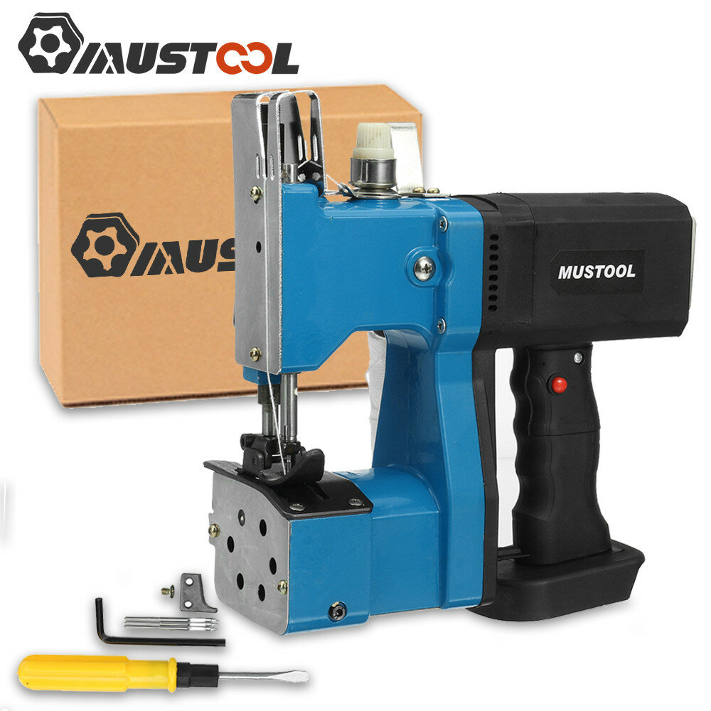 Image of MUSTOOL 1000W Blue 24000RPM Electric Sewing Machine For Packing Bags For Express Service Non-Woven Fabrics Rice Bag