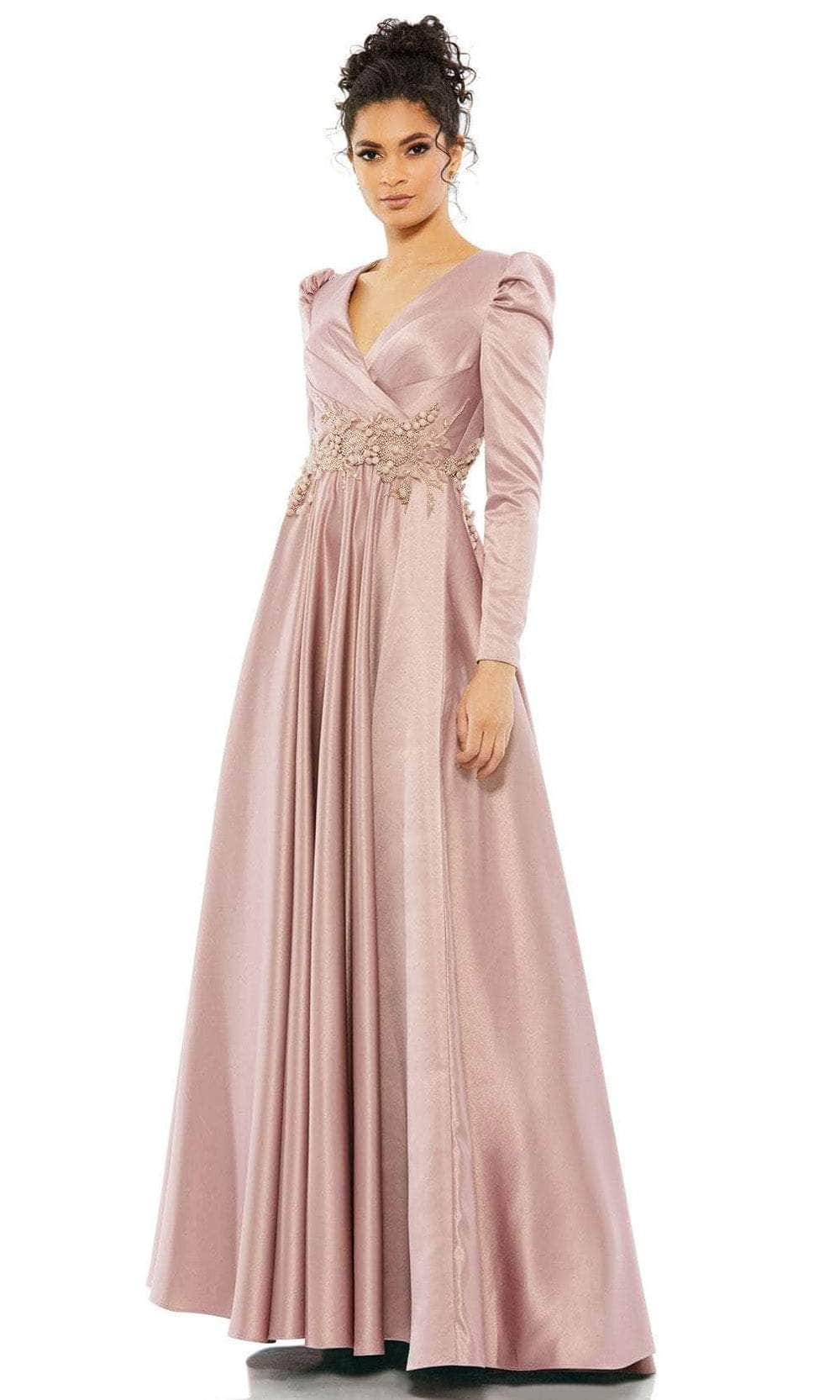 Image of Mac Duggal 11221 - Embellished Waist A-Line Evening Dress
