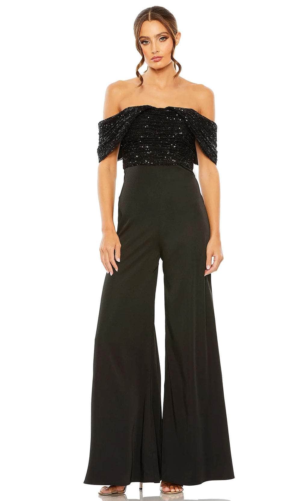 Image of Mac Duggal 11667 - Off-Shoulder Fitted Jumpsuit