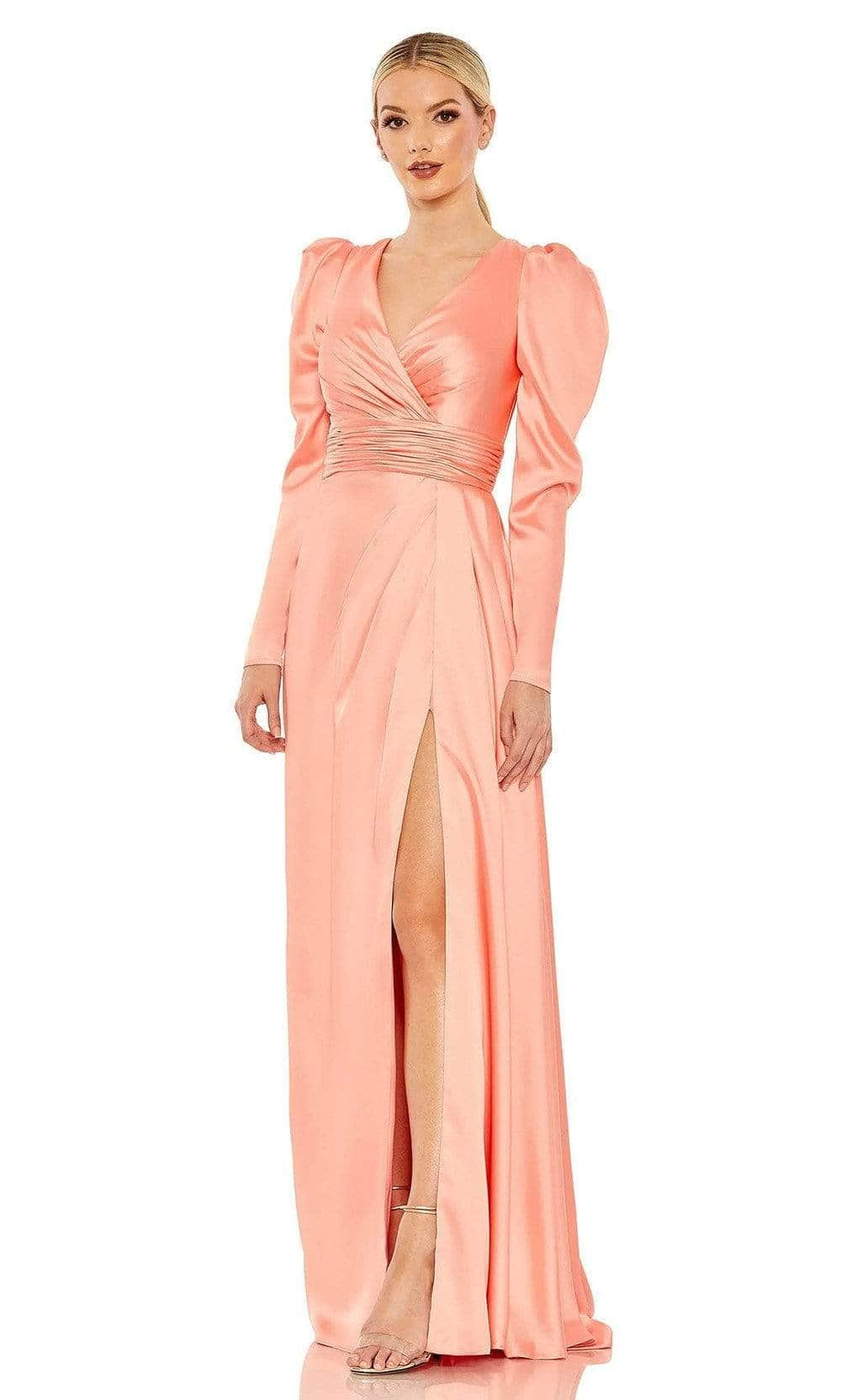 Image of Mac Duggal - 12404 Long Sleeve Wrap Gown