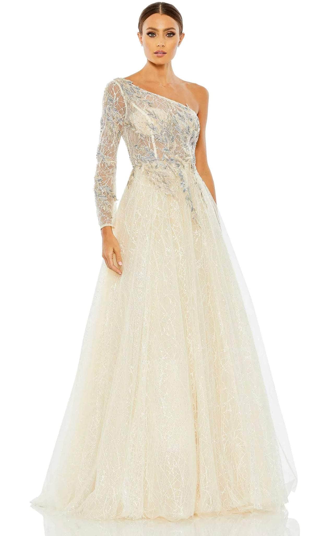 Image of Mac Duggal 20232 - Embellished Asymmetric Evening Gown