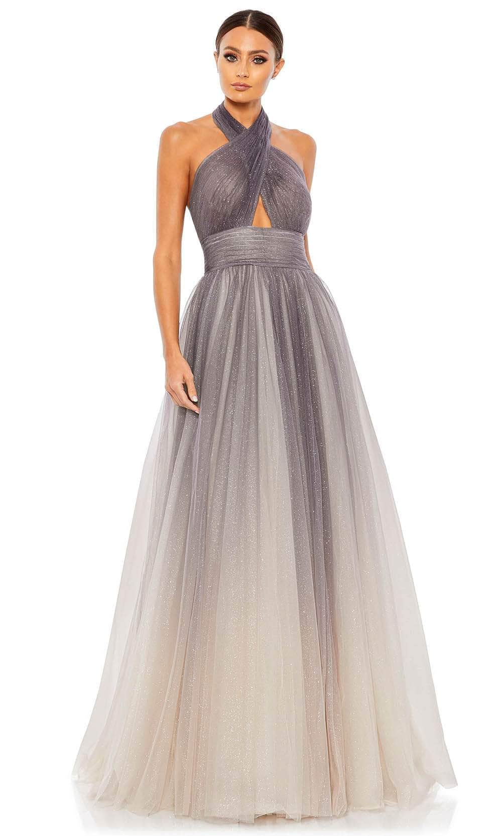 Image of Mac Duggal 20376 - Halter Ombre A-line Gown