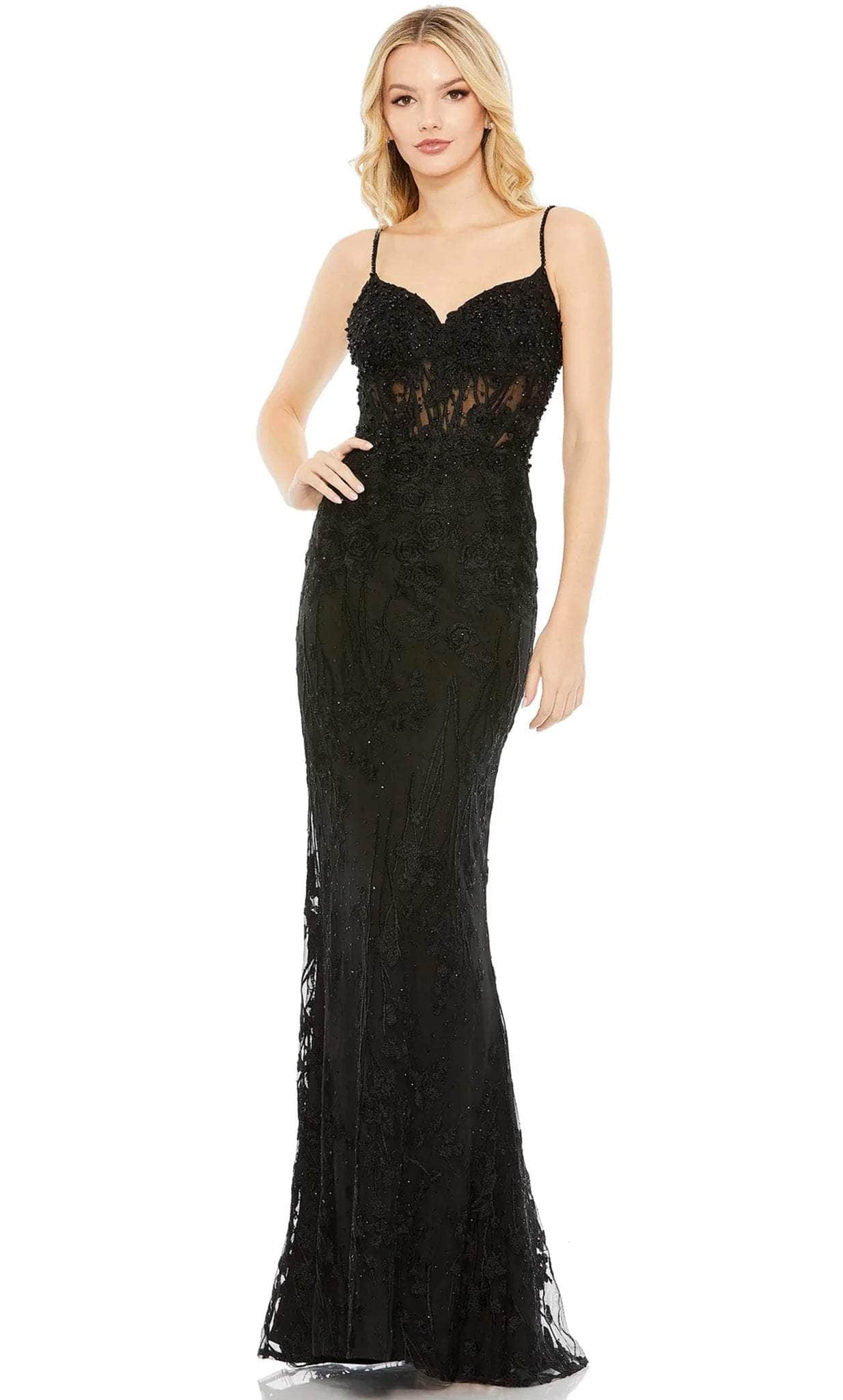 Image of Mac Duggal 20429 - Sleeveless Embellished Classic Prom Dress