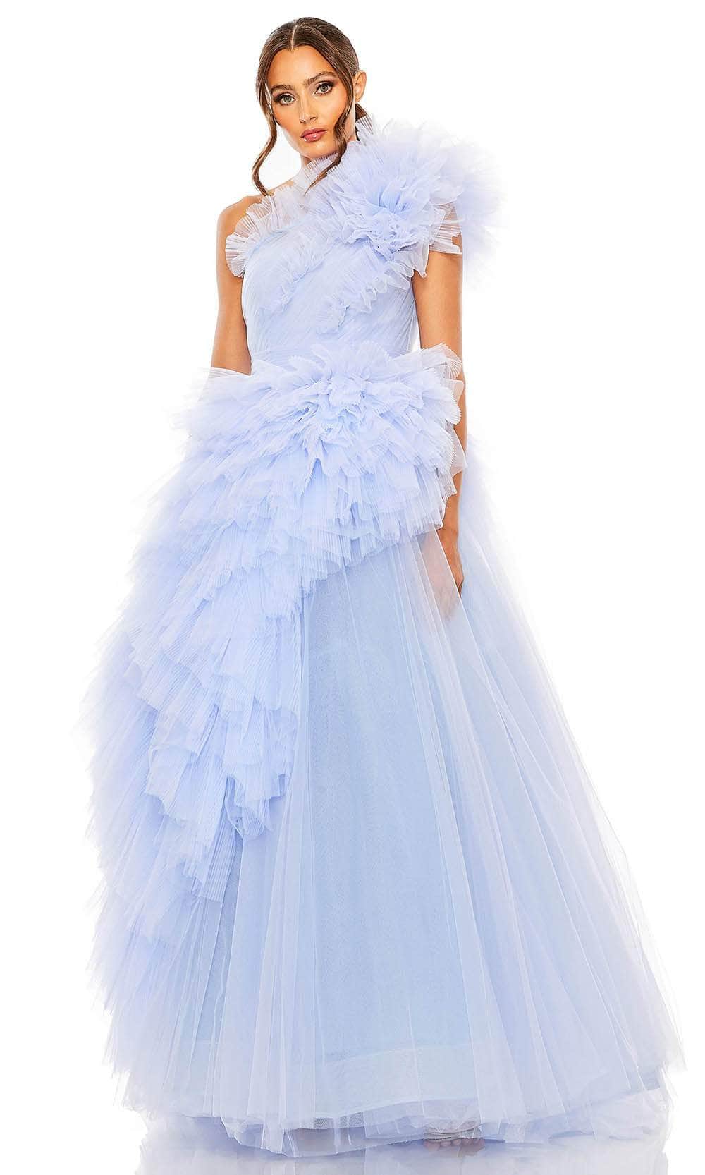 Image of Mac Duggal 20534 - Ruffled Tulle Prom Gown