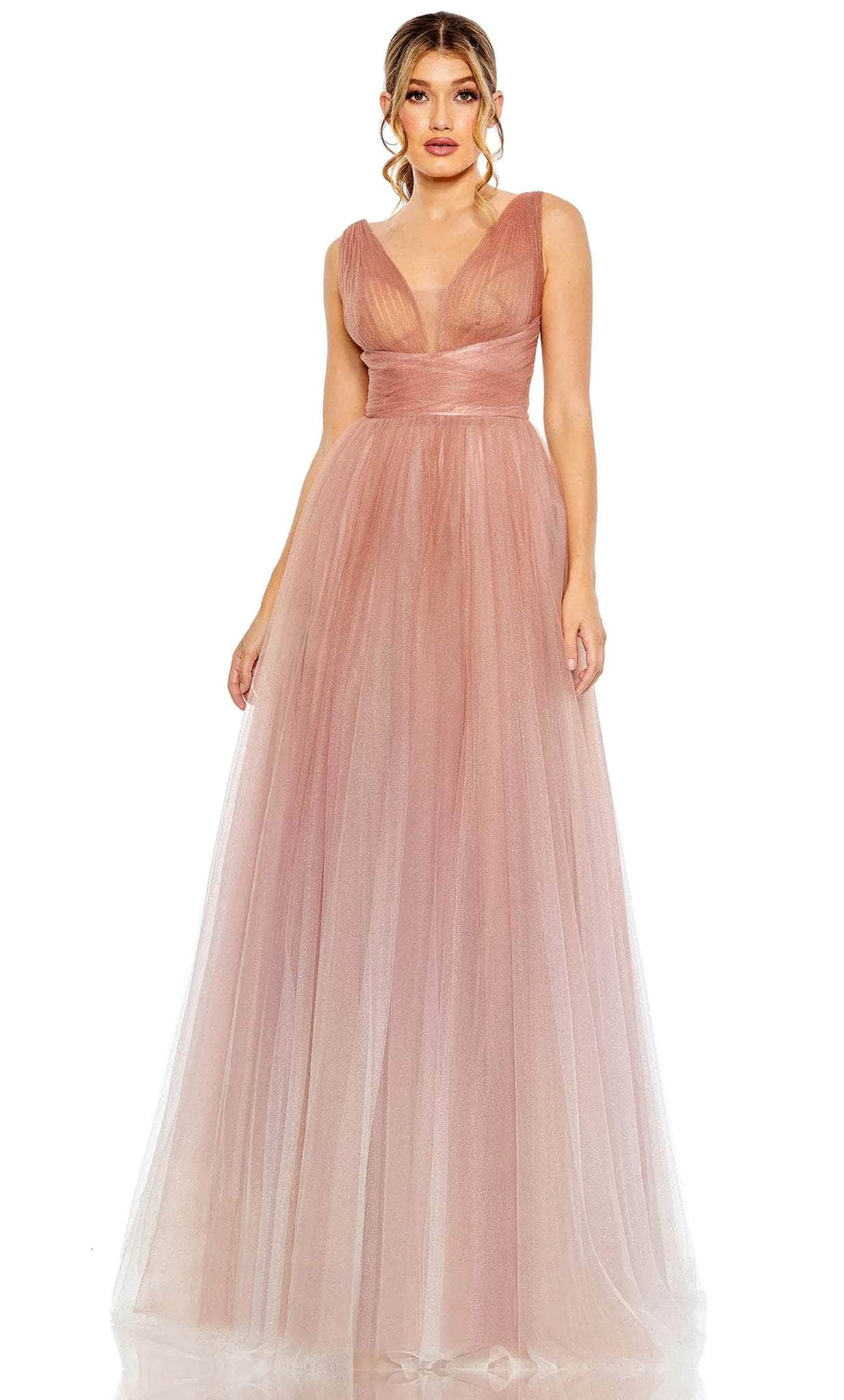Image of Mac Duggal 20601 - Rose Ombre Long Prom Dress