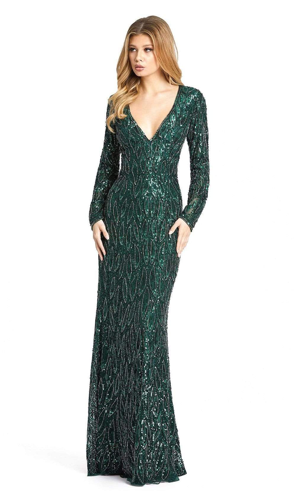 Image of Mac Duggal - 5451 Sequined Sheath Evening Gown