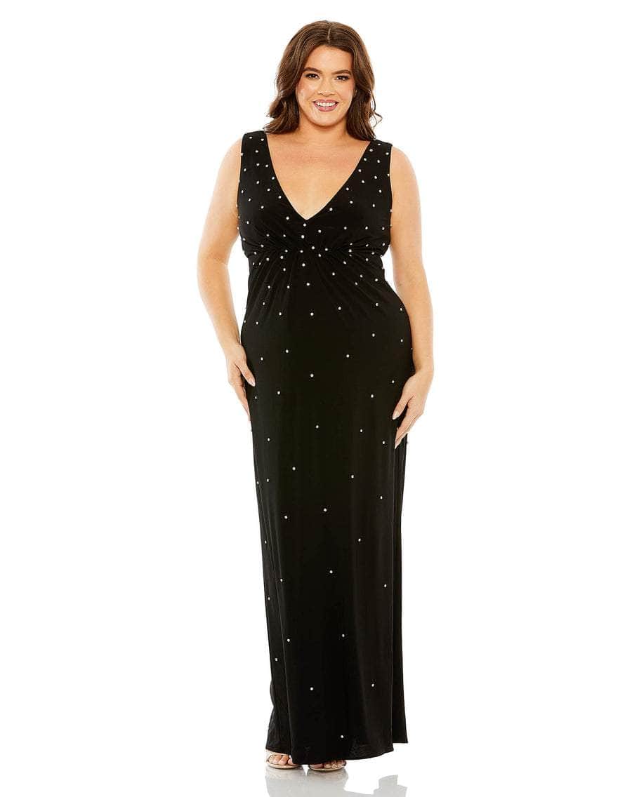 Image of Mac Duggal 68353 - Stone-Beaded Evening Column Gown