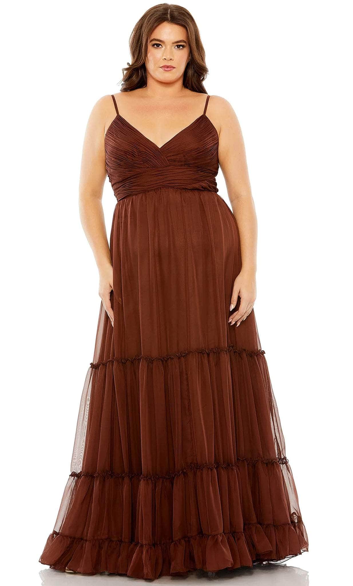 Image of Mac Duggal 68542 - Chiffon Sleeveless Layered Gown