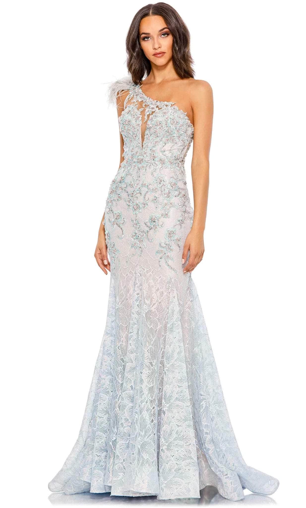 Image of Mac Duggal 79264 - One Shoulder Embroidered Long Gown
