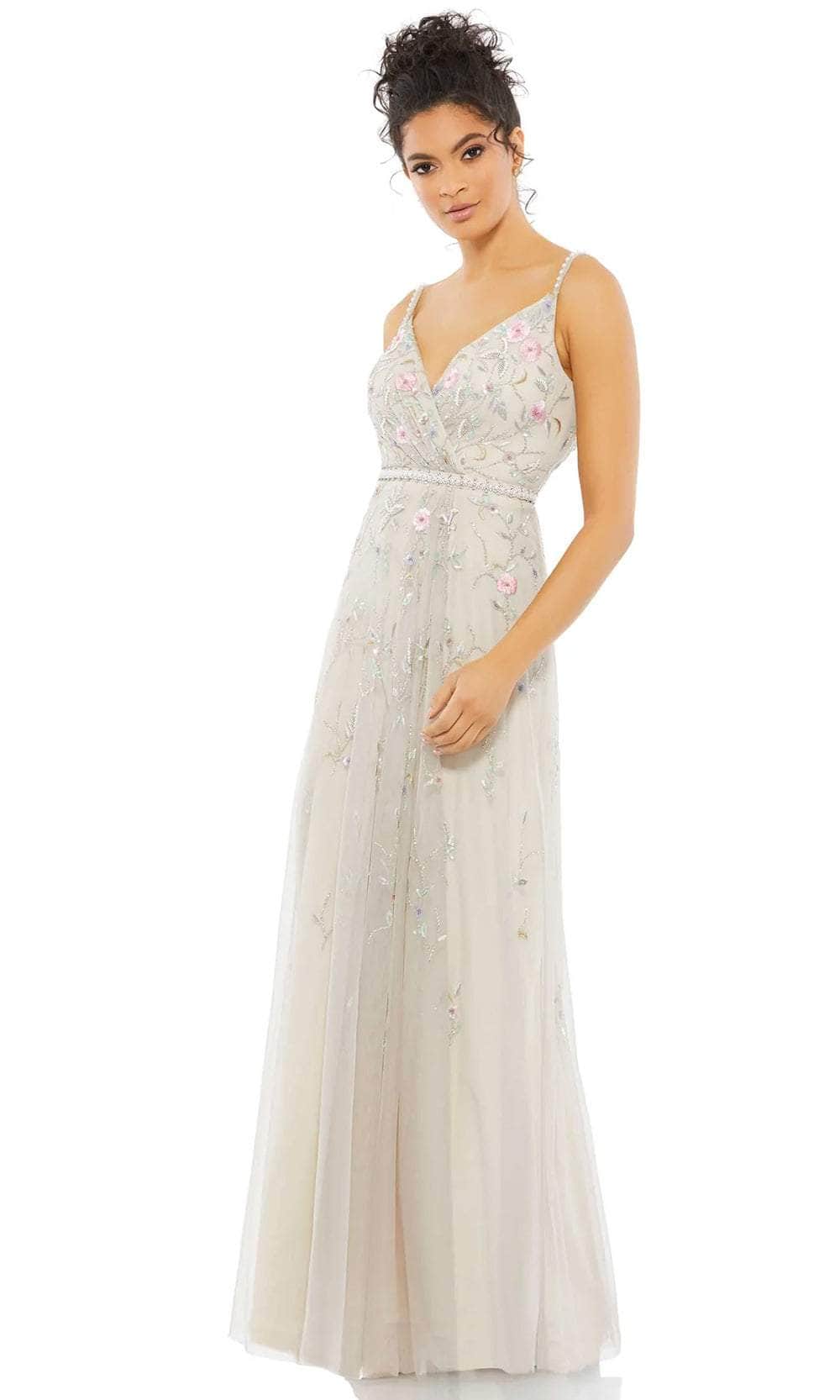 Image of Mac Duggal 9141 - Sleeveless V-Neck Prom Dress