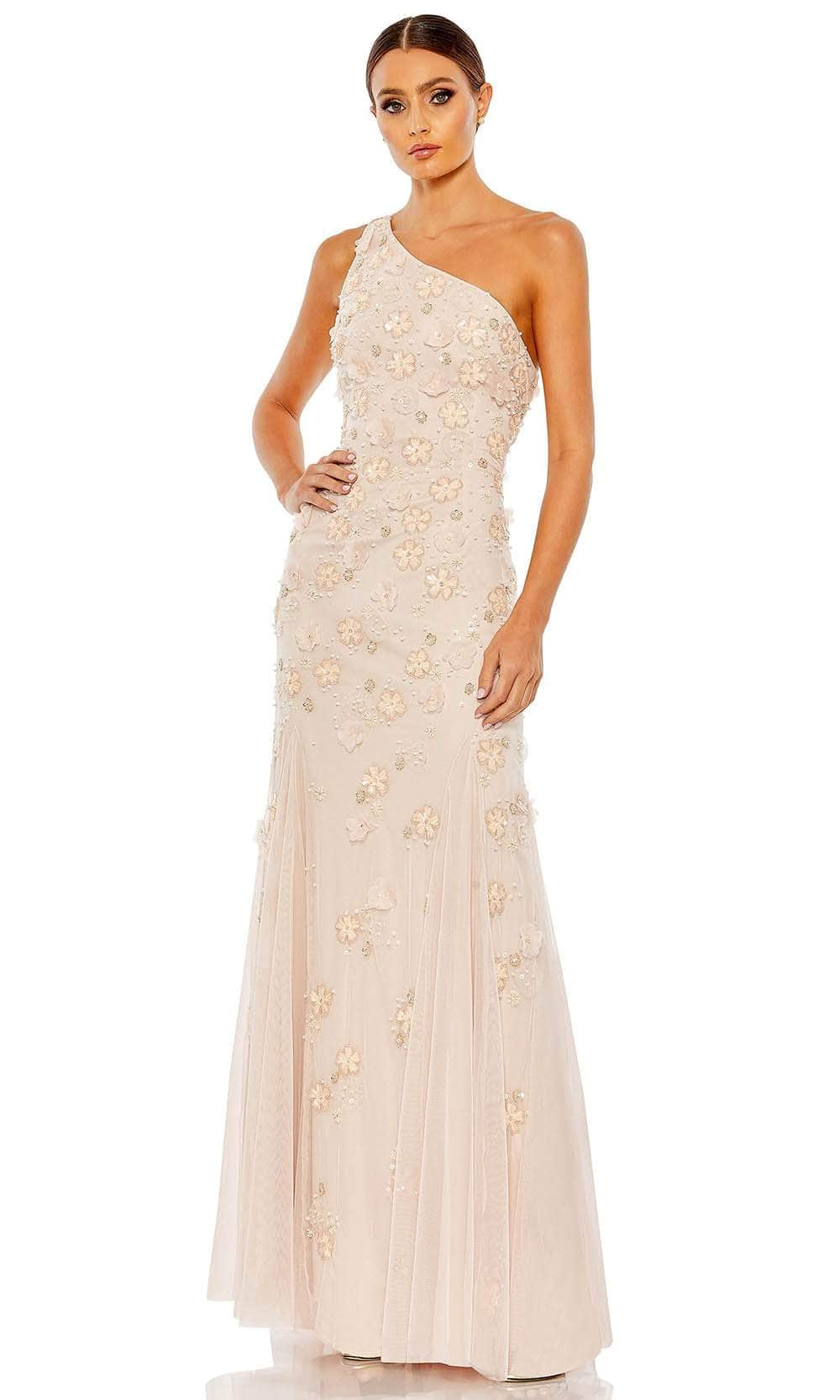 Image of Mac Duggal 9168 - One Sleeve Embellished Evening Dress