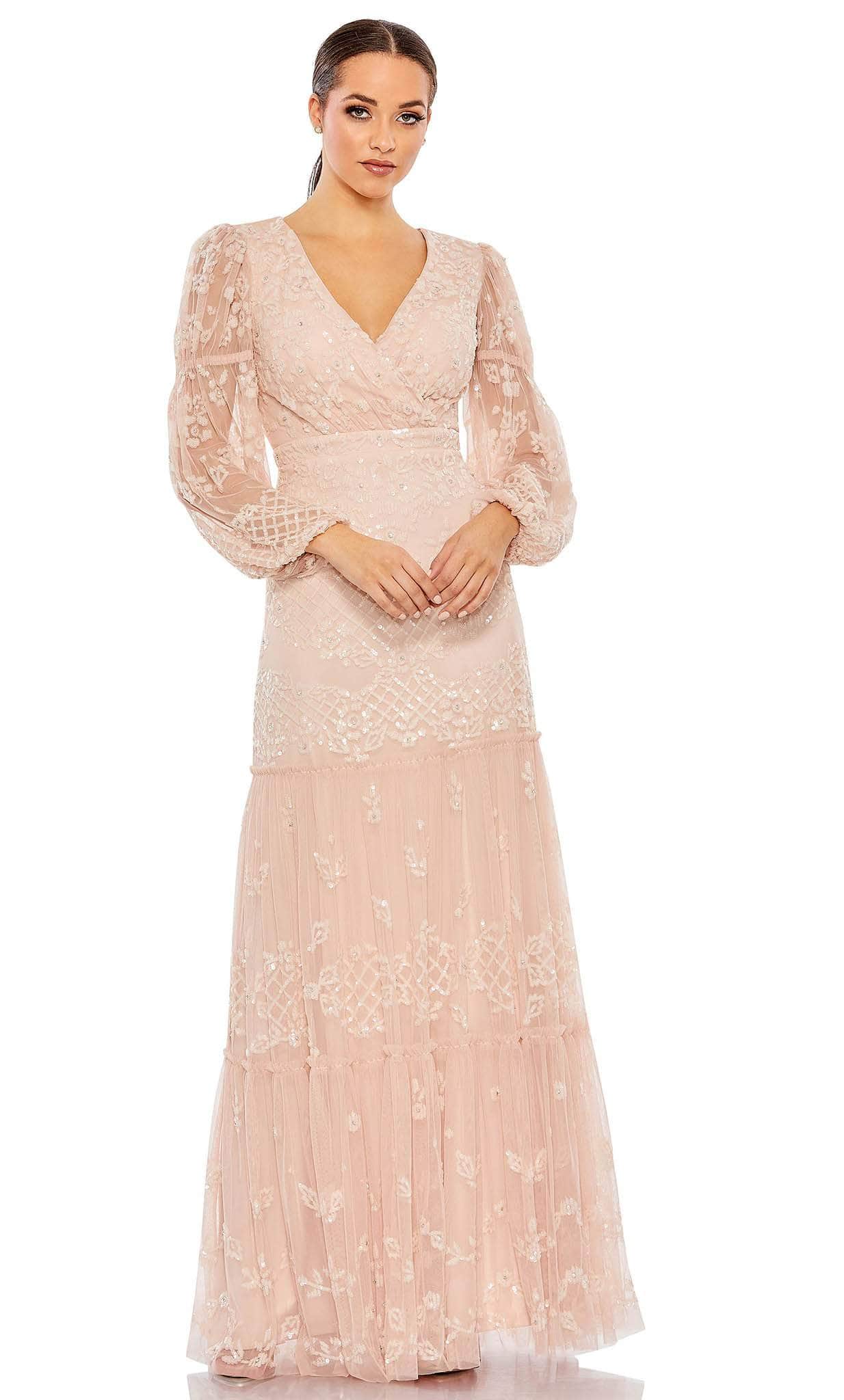 Image of Mac Duggal 9197 - Modest Long A-line Mother of the Bride Gown