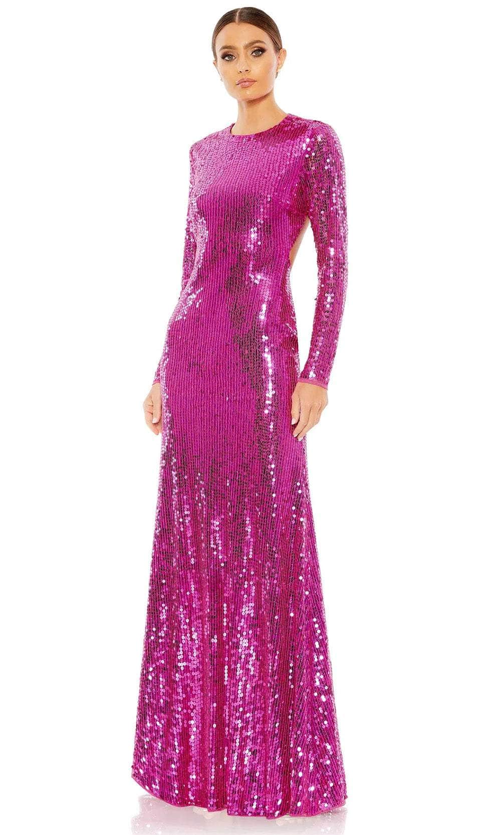Image of Mac Duggal A10891 - Cutout Back Sequin Evening Dress