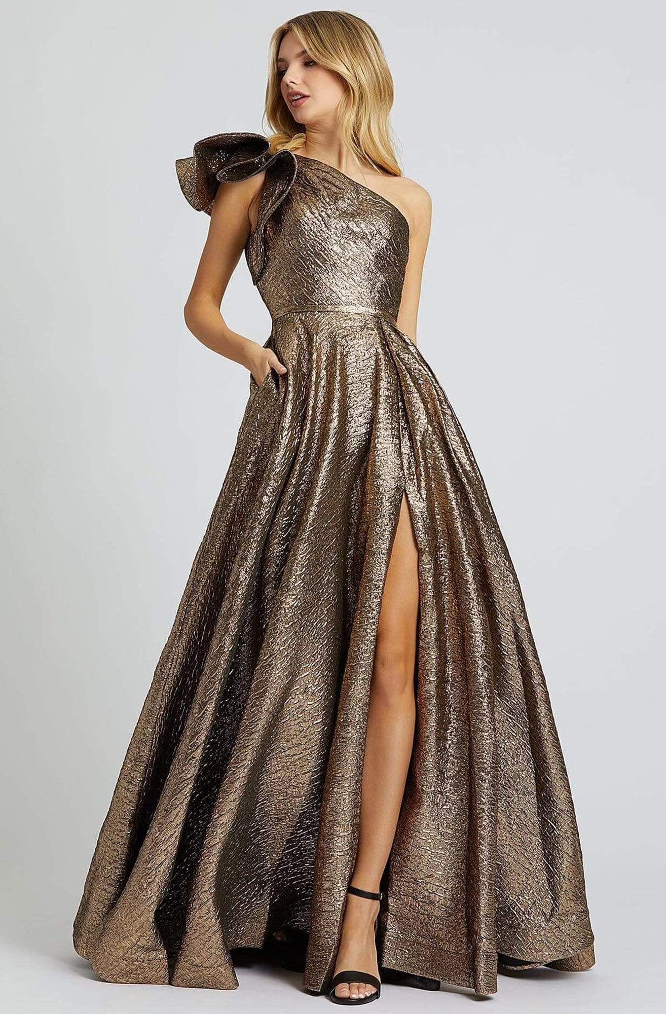 Image of Mac Duggal Prom - 67297M Ruffled One Shoulder A-line Gown