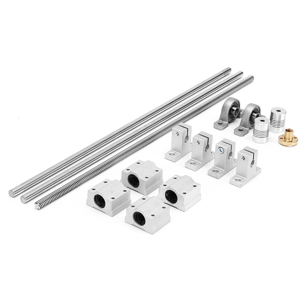 Image of Machifit 15Pcs 100mm-1000mm Optical Axis Guide Bearing Housings Linear Rail Shaft Support Screws Set