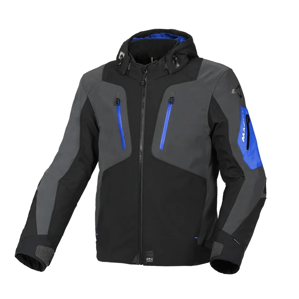 Image of Macna Angle Textile Waterproof Jacket Black Blue Talla L
