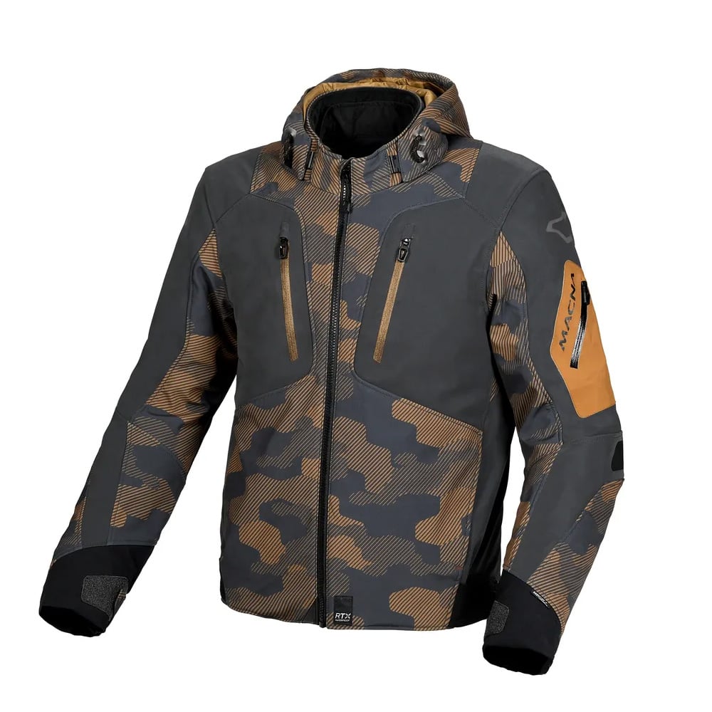 Image of Macna Angle Textile Waterproof Jacket Brown Gray Size L EN