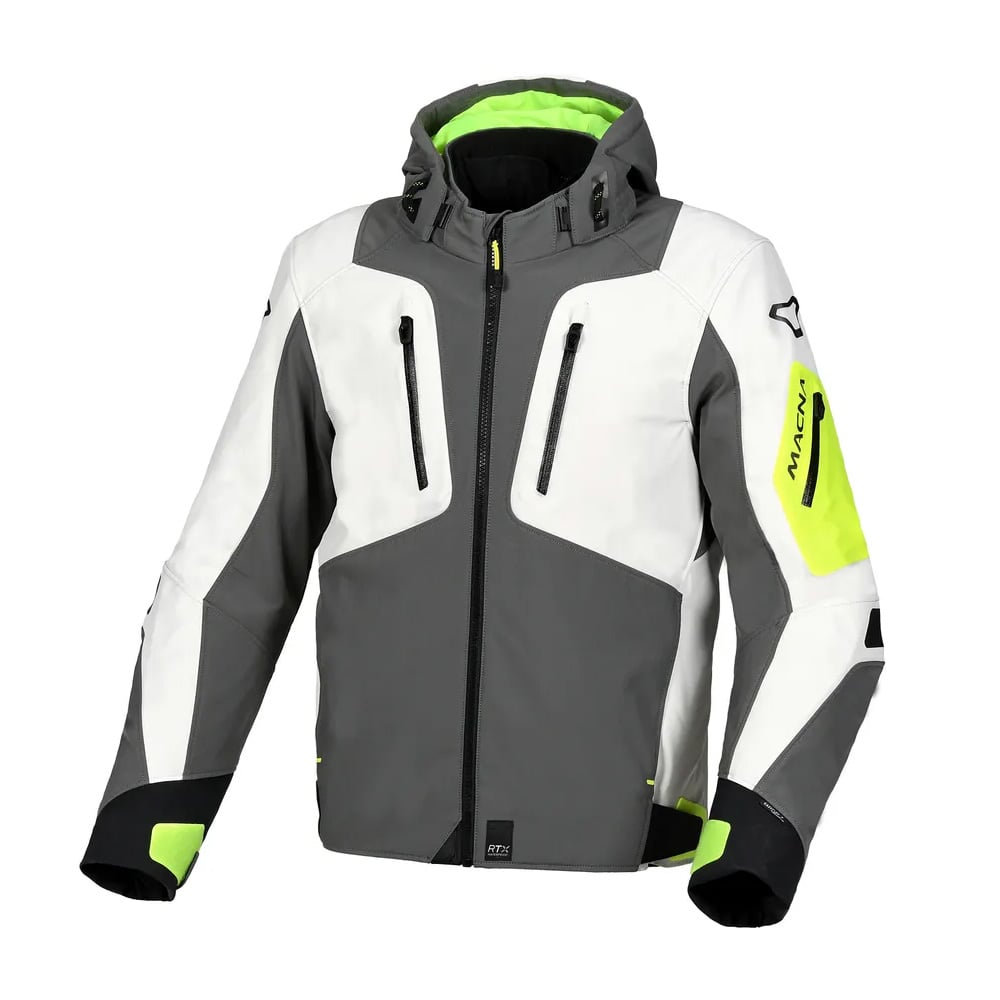 Image of Macna Angle Textile Waterproof Jacket Gray Yellow Talla XL