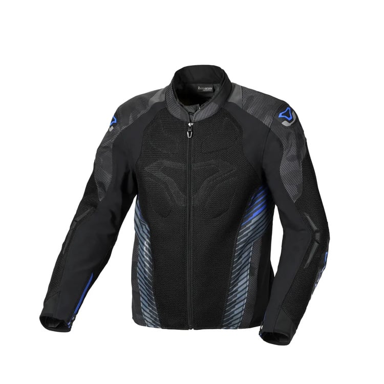 Image of Macna Novic Textile Summer Jacket Black Blue Size XL EN