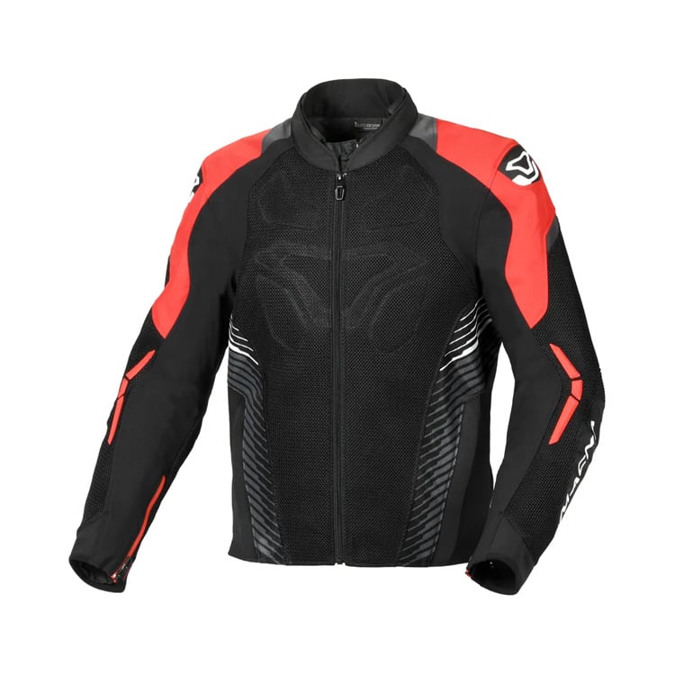 Image of Macna Novic Textile Summer Jacket Black Red Size L EN
