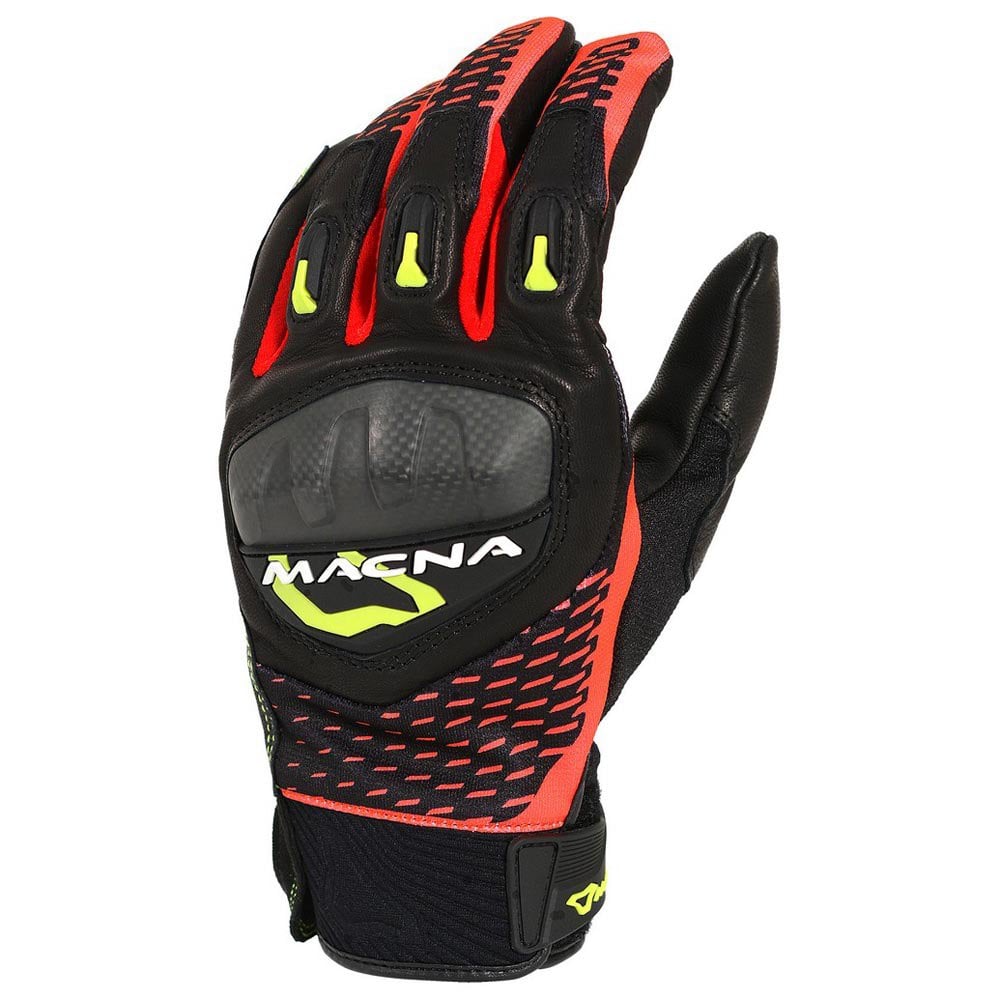 Image of Macna Siroc Guantes Motorista Negro Rojo Amarillo Talla 2XL