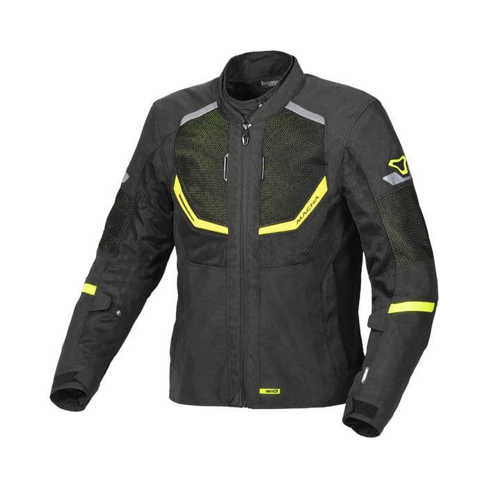 Image of Macna Tondo Textile Summer Jacket Black Yellow Size 2XL EN