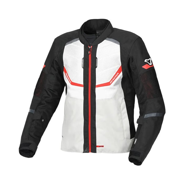 Image of Macna Tondo Textile Summer Jacket Gray Red Size 3XL EN