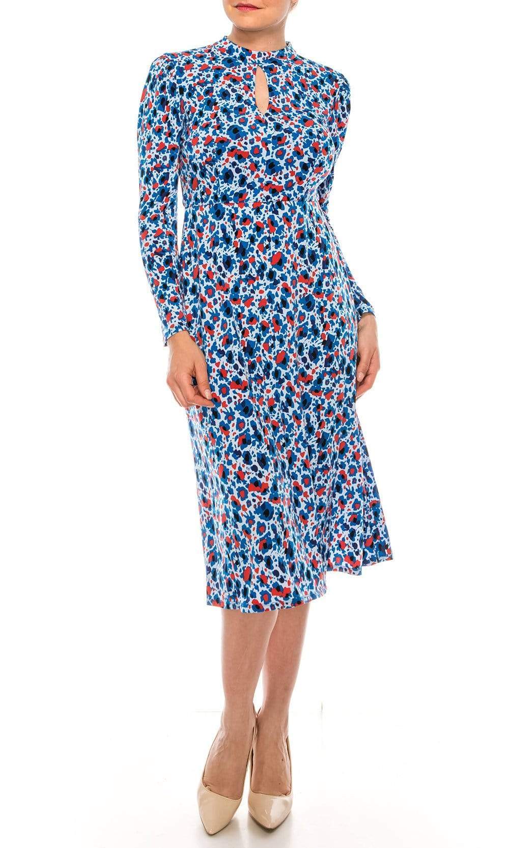 Image of Maggy London - G4799M High Neck A-Line Dress