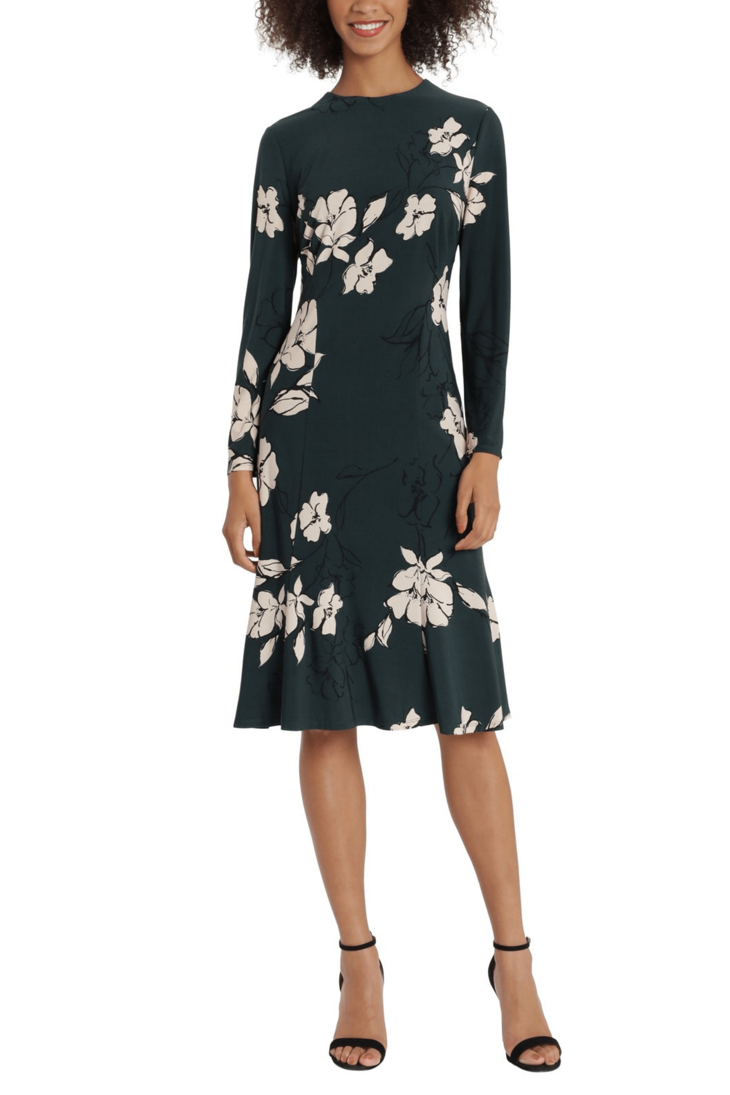 Image of Maggy London G5063M - Long Sleeves High-Neck Short Dress