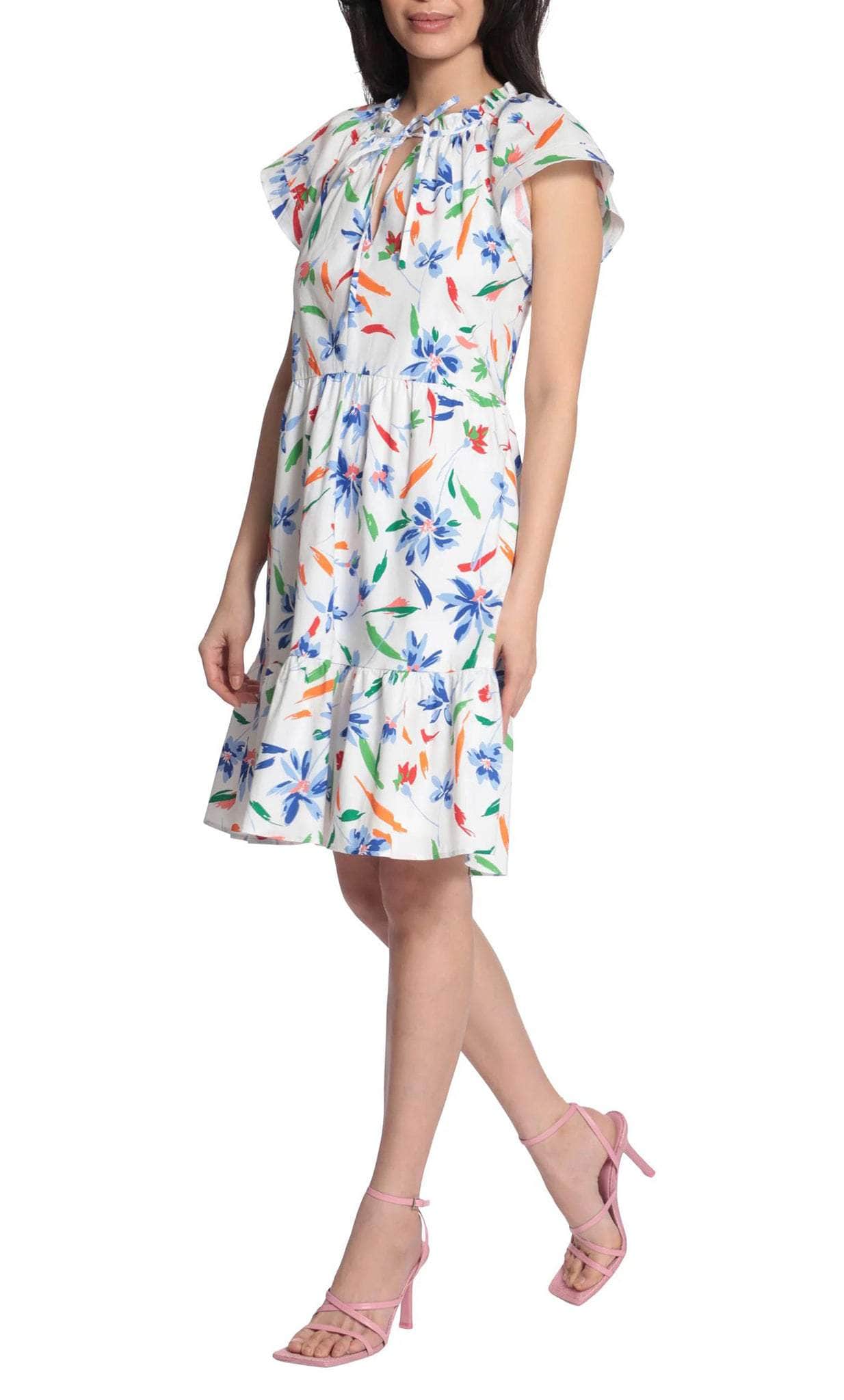 Image of Maggy London G5236M - Cap Sleeve A-Line Cocktail Dress