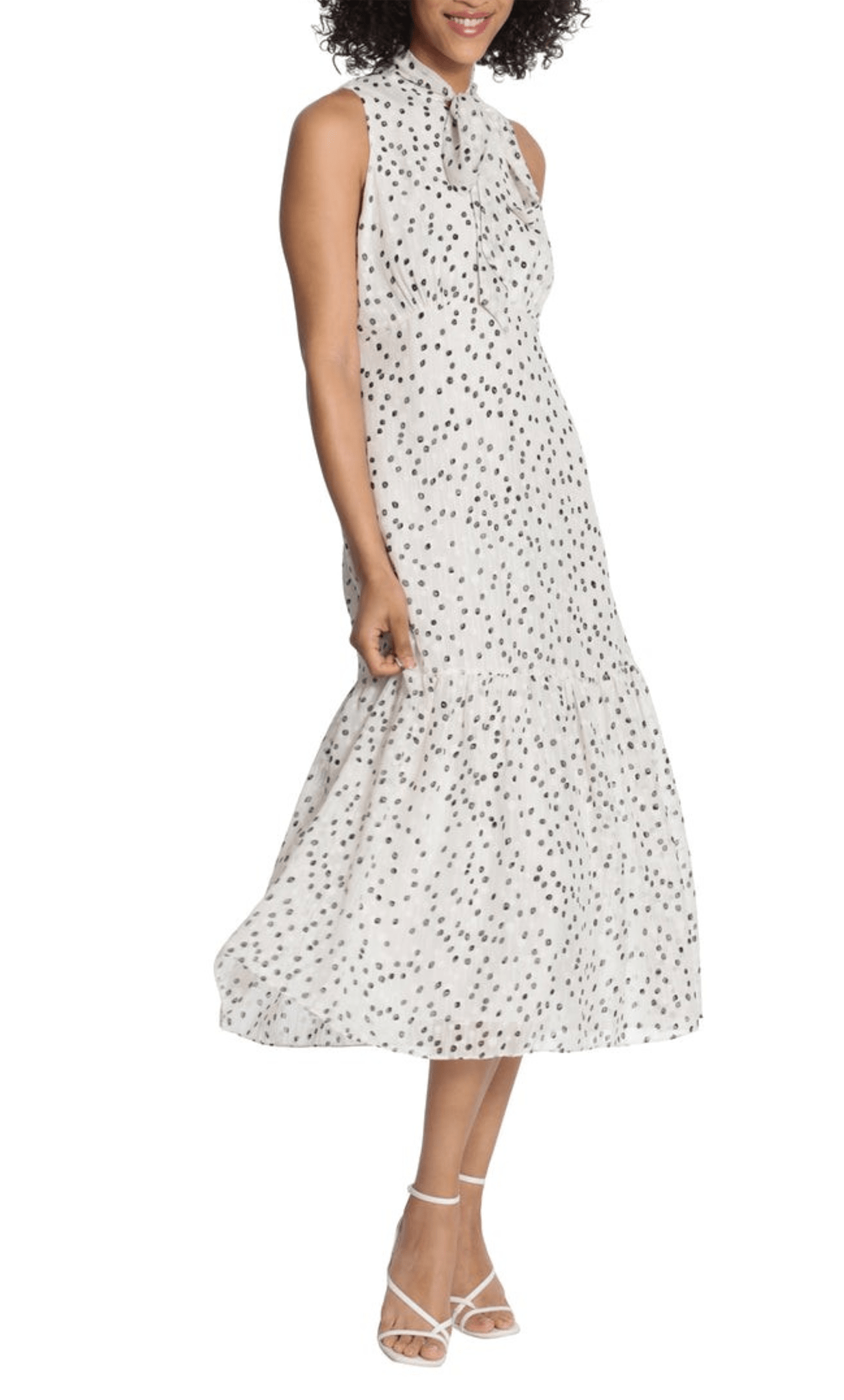 Image of Maggy London G5287M - Polka Dotted Sleeveless Dress