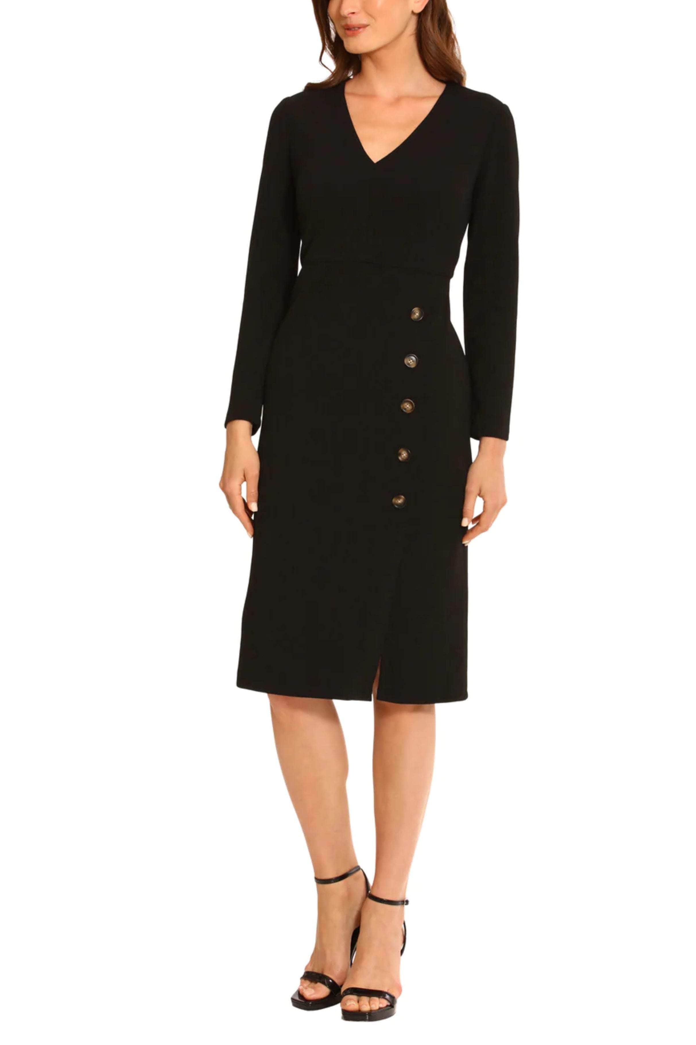 Image of Maggy London G5360M - Fitted Button Detail Dress